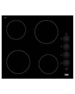 Beko HIC64102 Cooktop, 5800W power, tempered glass material, 4 cooking ranges, 6 cooking levels, timer, size 58x51 cm