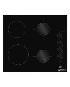 Hobs Beko, HILM 64222 S, tempered glass, 2 gas hobs, 2600W, 2drivers, 3400W, 30bar, 60x54 cm
