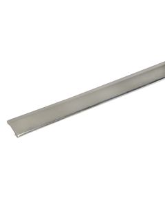 Profile parquet shiny stainless steel with adhesive, 2700X28X10mm,