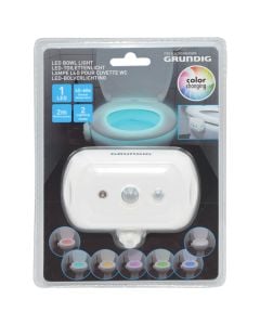 LED light for toilet bowl, 3xAAA, motion sensor, 2 m PIR, RGB, 8x6x5 cm