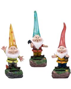 Solar light gnomes 9x9x26cm