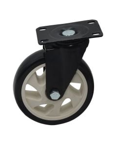 Fixed wheel, double axle, 12.7 cm