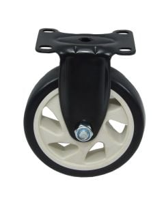 Fixed wheel, double axle, 12.7 cm