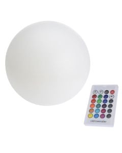 Outdoor light, , 6 LED, form globi, RGB, 5V DC, IP67, remote control, D25 cm, CR2025
