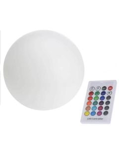 Outdoor light, , 6 LED, form globi, RGB, 5V DC, IP67, remote control, D30 cm, CR2025