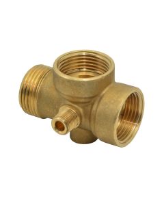 Tee, bronze, with 5 exits,