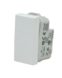 Push button, Vimar, NEVE, 1P 10A, 1M