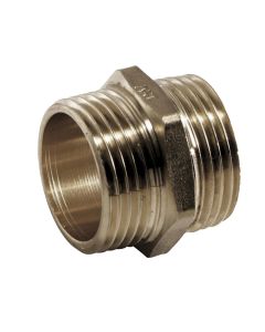 Hexagonal Brass M-M Threaded nipple 1/2"