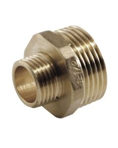 Brass Threaded Reducing M-M nipple, 1 1/2"X1 1/4"