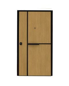 Steel armored door, with model, 100x210cm, right opening, color rover