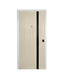 Steel armored door, with model, 100x210cm, left opening, maple color