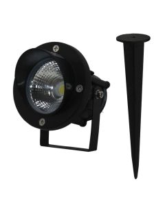 Landscape lamp, LED, 5W, red, 10 cm, aluminum