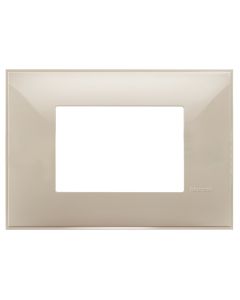 Cover plate - 3 modules - Cream