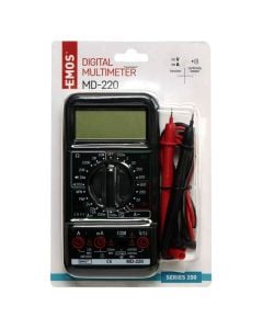 Multimeter, Emos, 2–600 V AC, 2 mA – 10 A AC, 200 mV – 600 V DC, 2 mA – 10 A DC, 200 Ohm – 20 Mohm, 1x9 V