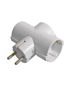 Multiple Socket 3xSCHUKO, 2× 2P + PE, 250 V~/10 A max, IP20