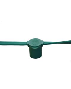 Lamp holder string, E27, 50 cm, plastic / copper, black color