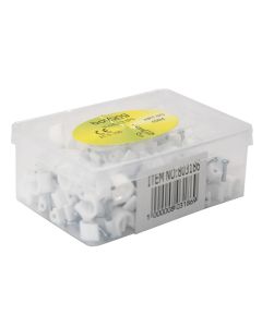 Cable clips, F6 mm, plastic / iron