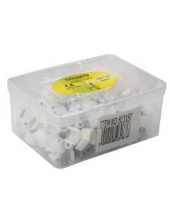 Cable clips, F8 mm, plastic / iron