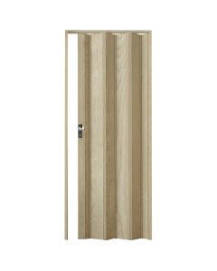 Folding door, PVC, with aluminum lock, 88.5x214 cm, oak color, with 3D texture