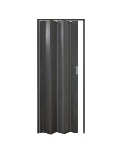Folding door, PVC, with aluminum lock, 88.5x214 cm, dark rover color, with 3D texture
