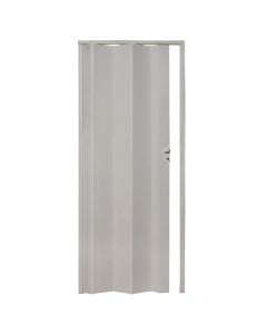 Folding door, PVC, with aluminum lock, 83x214 cm, gray color