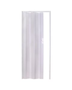 Folding door, PVC, with aluminum lock, 83x214 cm, white pine color