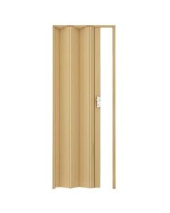 Folding door, PVC, with aluminum lock, 83x214 cm, oak color