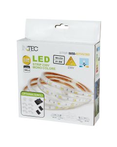 Led strip  220V 300CM 5050 30XLED/M TOT 21.6W 4000K IP65