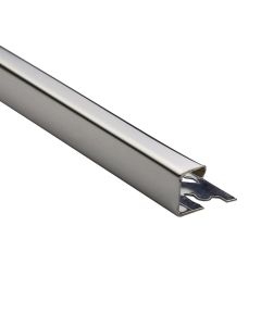 Tiletrim cubino brushed s-steel 2500 x 27 x 10 mm
