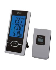 Weather station, Emos, clock / calendar / alarm / temperature, 2xAA/2xAAA, 2.5x8.2x15.2 cm, 2.7x6x9.5 cm