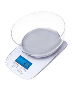 Kitchen scale, Emos, 5 kg max, 1 gr, g/kg/lb/oz, 2xAAA, 4.9x15x21.8 cm
