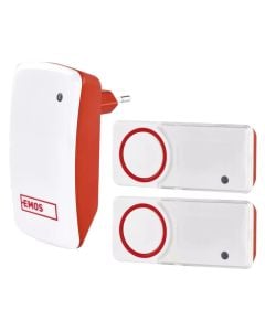 Wireless doorbell, Emos, 150 m, 110 dB, 36 melodi, 1xCR2032, 433 MHz