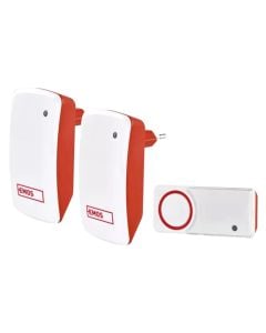 Wireless doorbell, Emos, 150 m, 110 dB, 36 melodi, 1xCR2032, 433 MHz