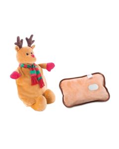 Electric heating pad, deer shape, 360 W, ultra soft textile, 60° C, 27x19x6 cm