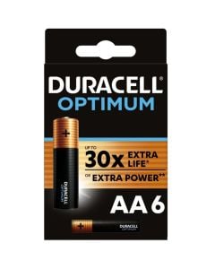 Battery, Duracell Optimum, 6xAA