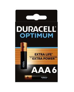 Battery, Duracell Optimum, 6xAAA