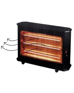 Electric heater, Lobod, 2000 W, 3 quartz tubes, 15-17 m², H58xW78xD21 cm