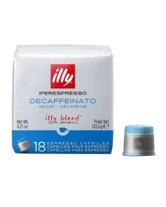 Coffee capsules, Illy, Decaffeinated, 100% Arabica, 18 capsules/pack