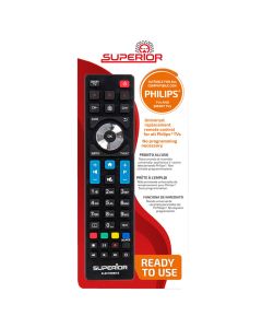 TV remote control, Superior, for Smart TV LG, Samsung, Sony, Philips and Panasonic, 2xAAA, 20.5x4.5x2 cm