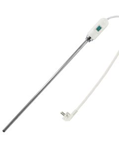 Radiator heater, 700 W, 230 V, 6 bar max, IP54, with switch, white