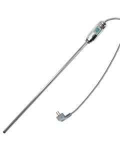 Radiator heater, 700 W, 230 V, 6 bar max, IP54, with switch, chrome-plated