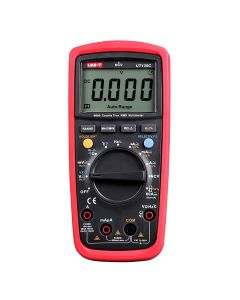 Digital Multimeter, Unit-t, 600V AC/DC, 10 A AC/DC, 60 MΩ, 99.99 mF, 10Hz - 10MHz, -40 °C - 1000 °C, -40 °F - 1832 °F, 2xAA, 17x8x4. 8 cm