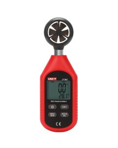 Mini digital anemometer, UNI-T, 0 - 30m/s, -10 - 50℃, 3xAAA, 16x5x2.8 cm