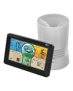 Weather station, Emos, clock/calendar/alarm, temperature/humidity meter, -30 °C / +50 °C, 0.1 °C, 3×AAA/2xAA not included