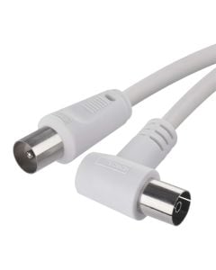 Antenna coaxial cable, shielded 1.25m, IEC plug – IEC socket