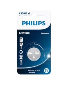 Battery, Philips, 1xCR2016, 3V Lithium