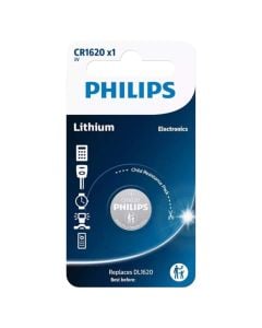 Battery, Philips, 1xCR1620, 3 V lithium