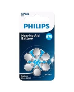 Battery, Philips, 6xPR44/ZA675, 1.4 V Zinc