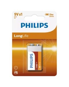 Battery, Philips, 1x9V/6F22, longlife