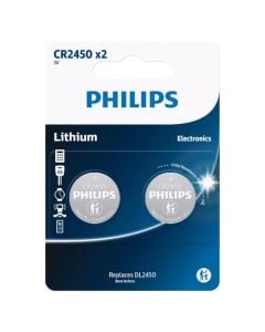 Battery, Philips, 2xCR2450, 3 V Lithium